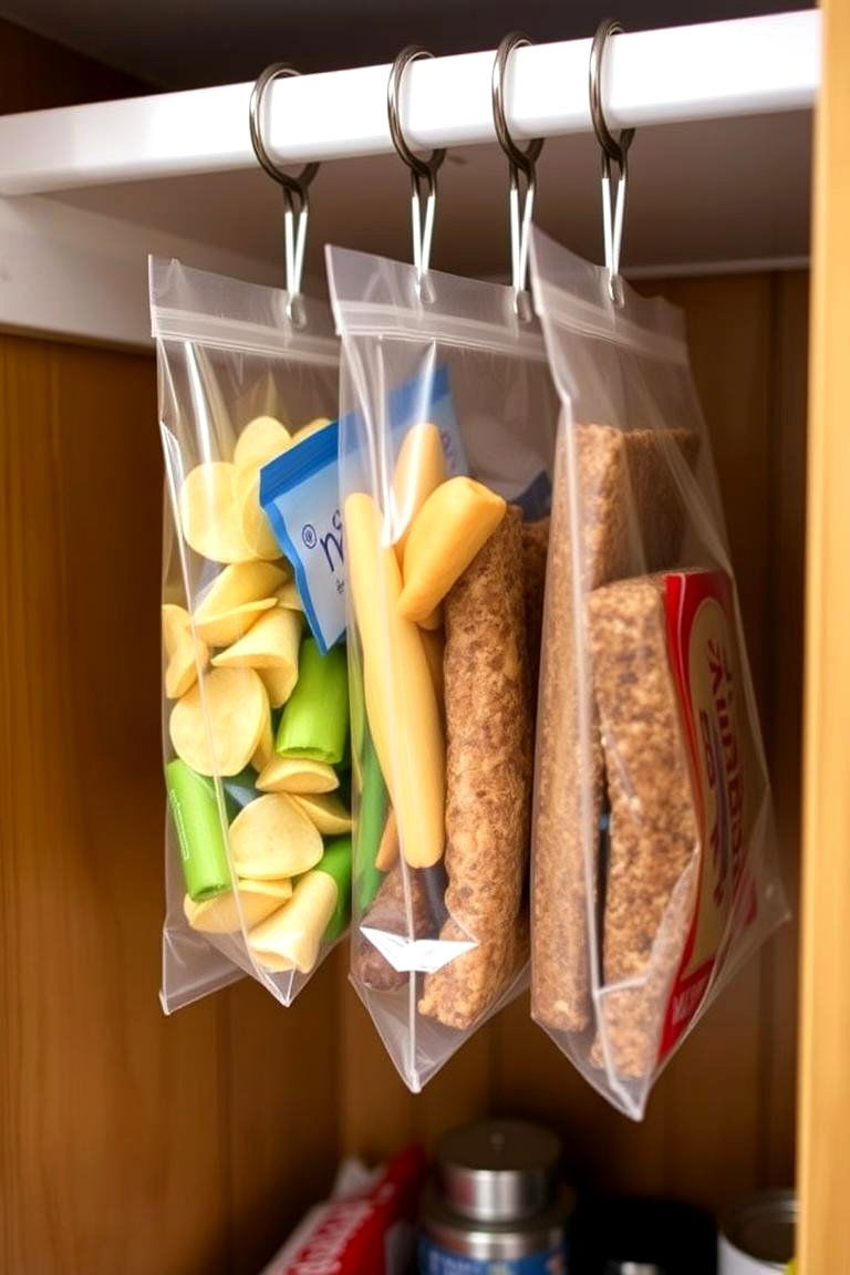 Hanging Snack Bags - 24 Snack Storage Ideas