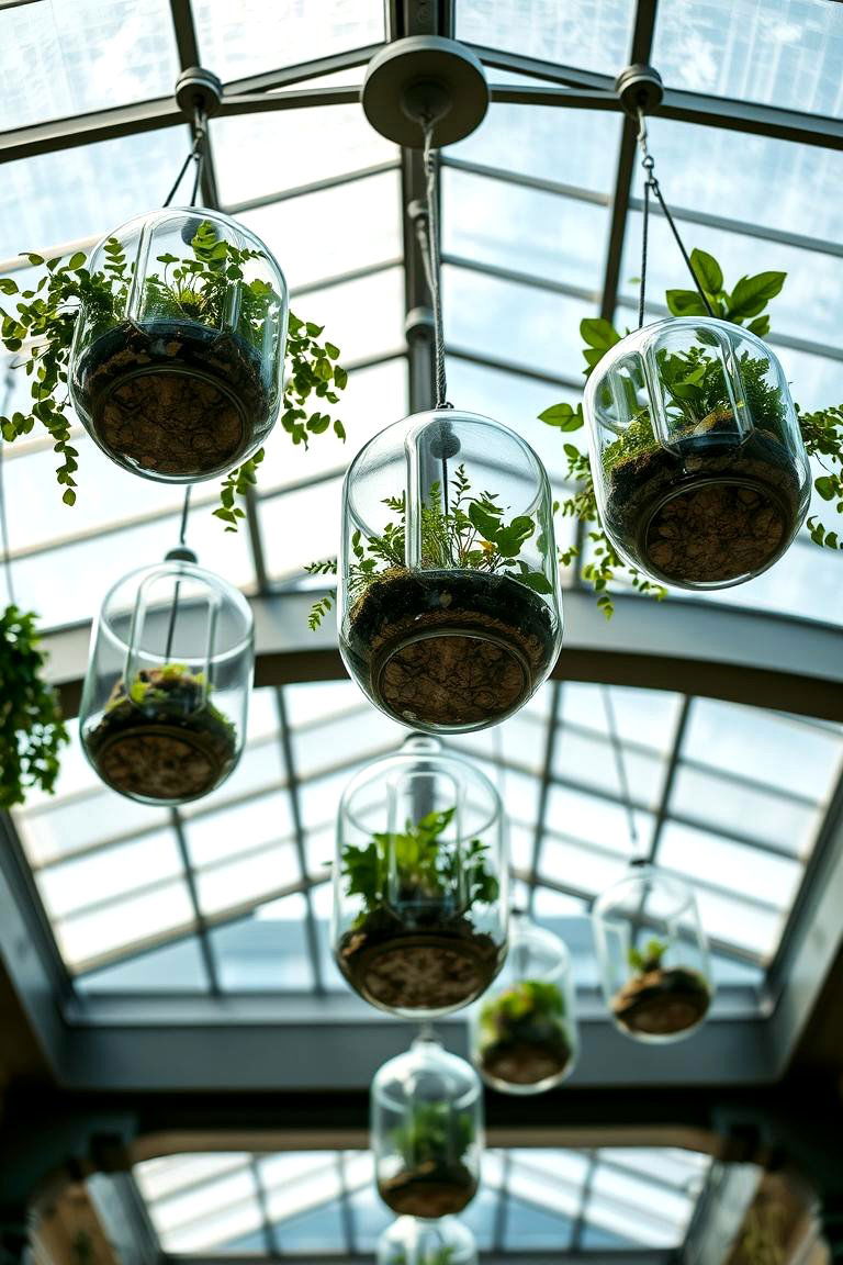 Hanging Terrarium Ceiling - 24 Green Ceiling Ideas