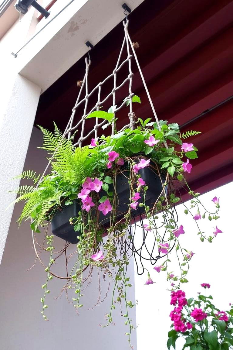 Hanging Trellis for Vertical Gardens - 24 Balcony Trellis Ideas