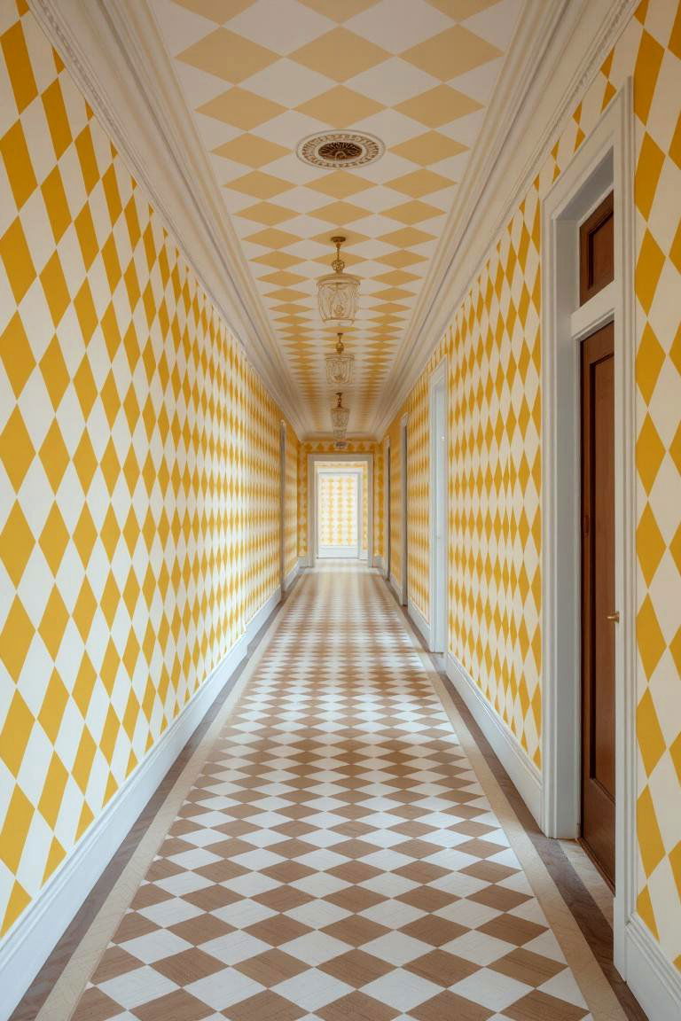 Harlequin Pattern - 24 Wall Texture Ideas
