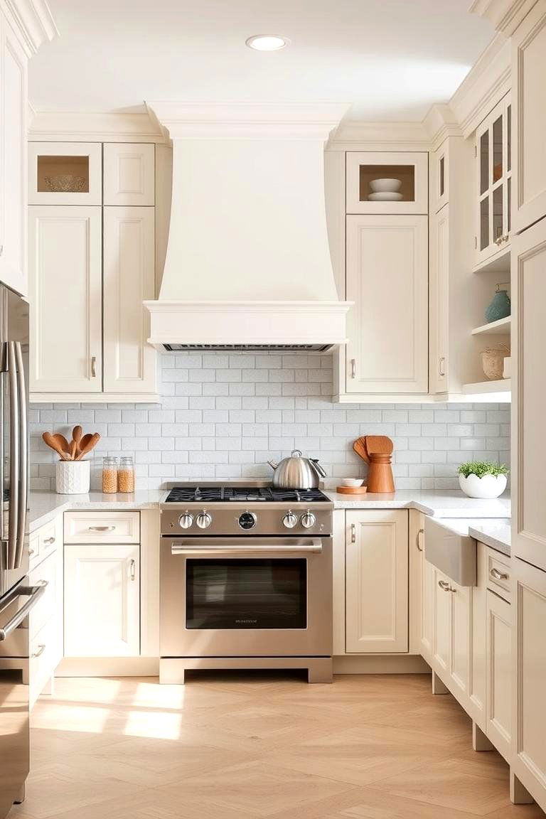 Harmonious Blend Off white Kitchen Cabinets - 24 Off-white Kitchen Cabinets
