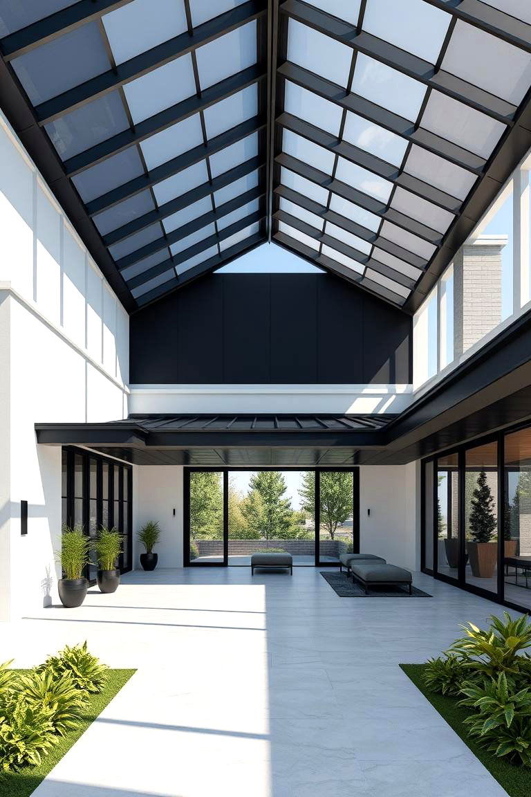 Harmonious Blend of Modern and Classic - 24 houses with black roofs