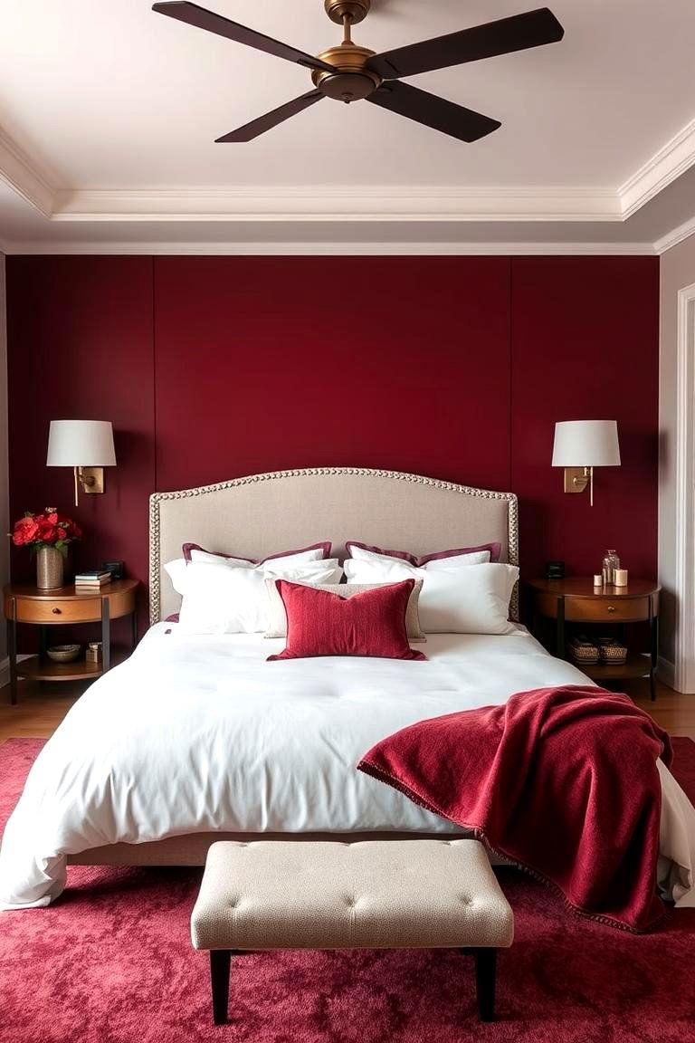 Harmonious Burgundy Blends - 24 Burgundy Bedroom Ideas