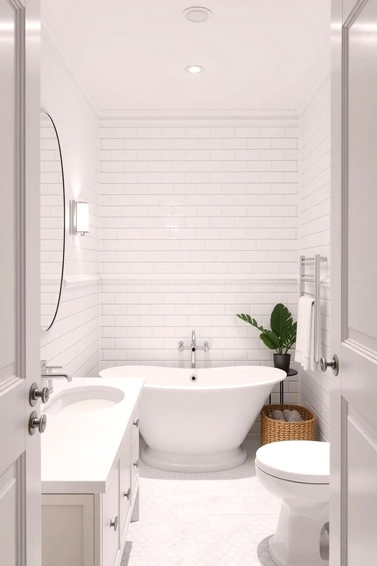 Harmonious Design Balance - 24 Small White Bathroom Ideas