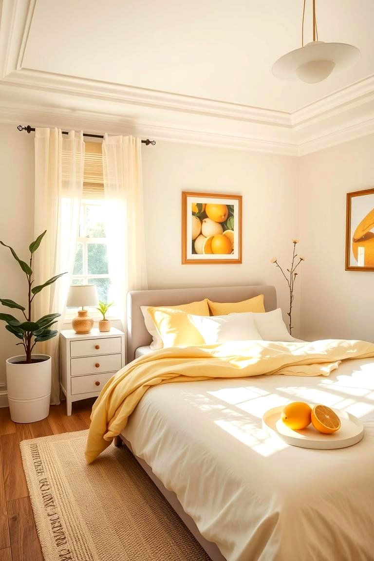 Harmonious Lemon Vibes - 24 Lemon Bedroom Ideas