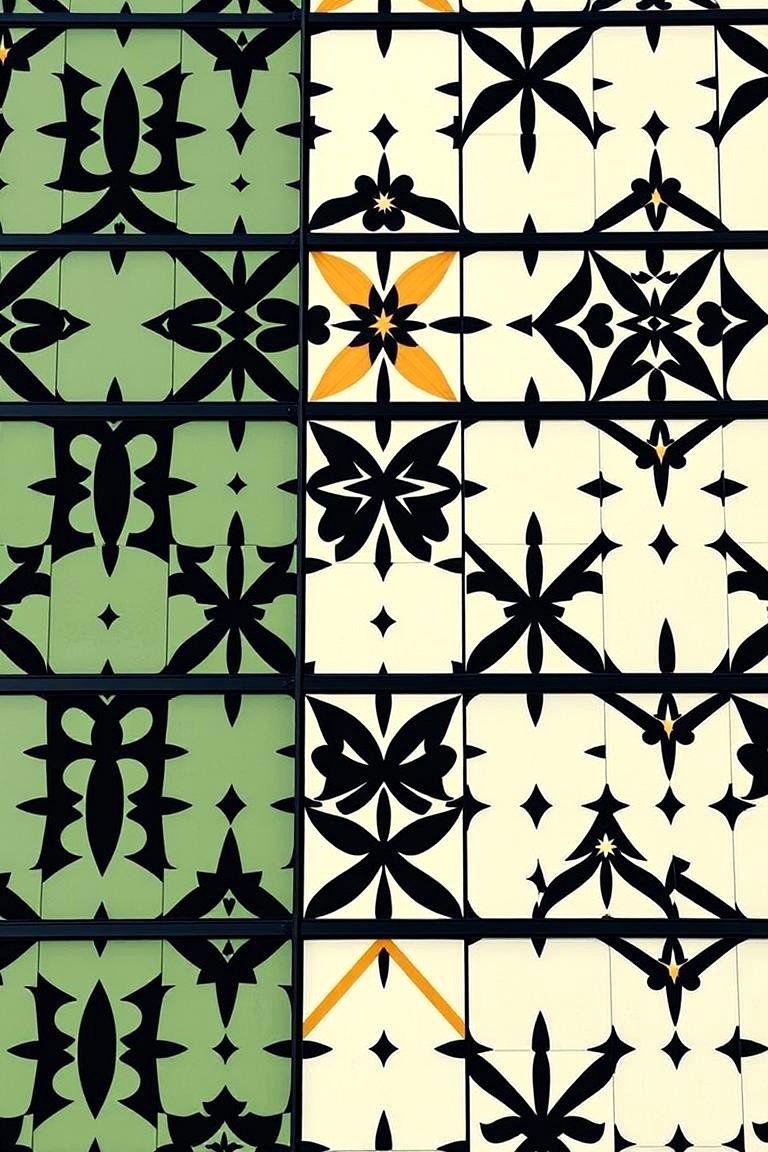 Harmonious Pattern Play - 24 Black and White House Exterior Ideas