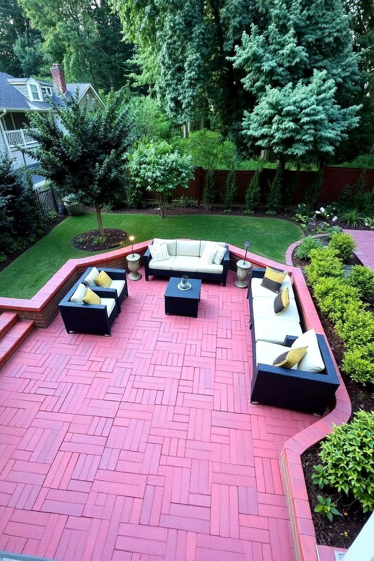 Harmonious Red Paver Patio - 24 Red Paver Patio Ideas
