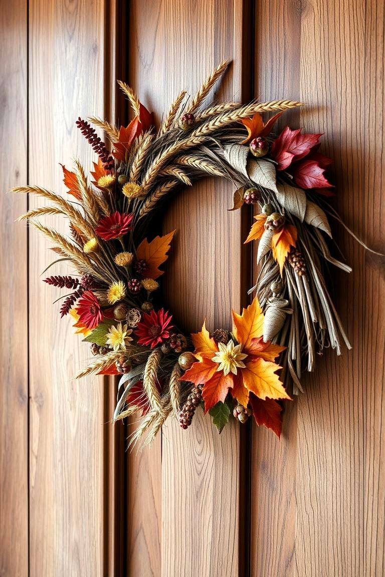 Harvest Wreath - 24 Thanksgiving Decoration Ideas
