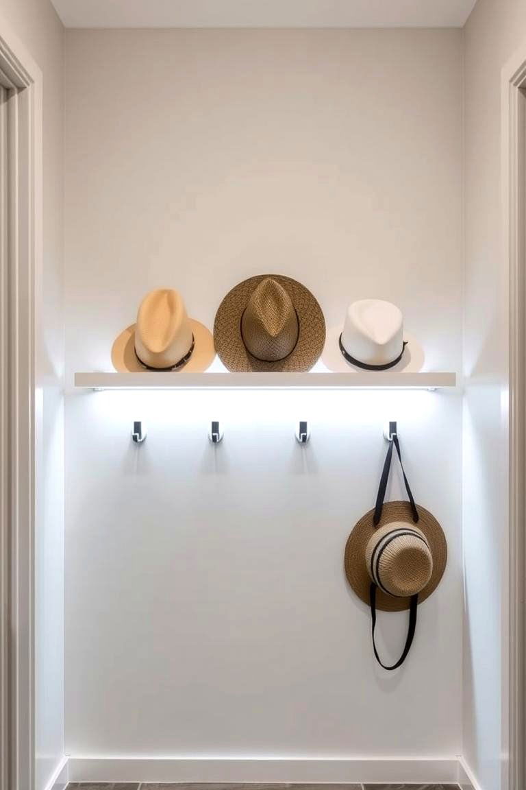 Hat Rack with Built in Lighting - 24 Hat Rack Ideas