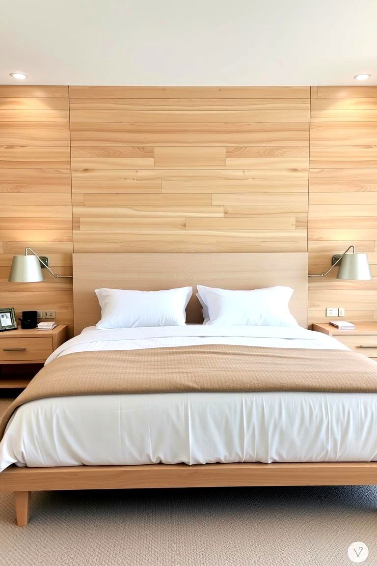 Headboard Accent Wall Extension - 24 Wood Trim Accent Wall Ideas