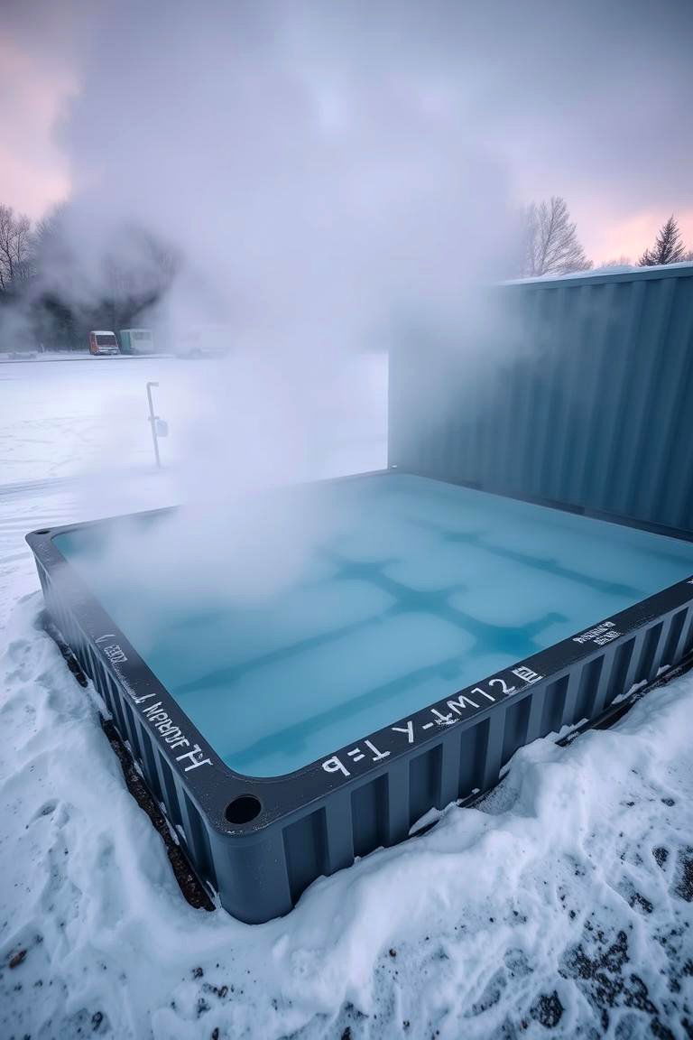 Heated Container Pool - 24 Shipping Container Pools