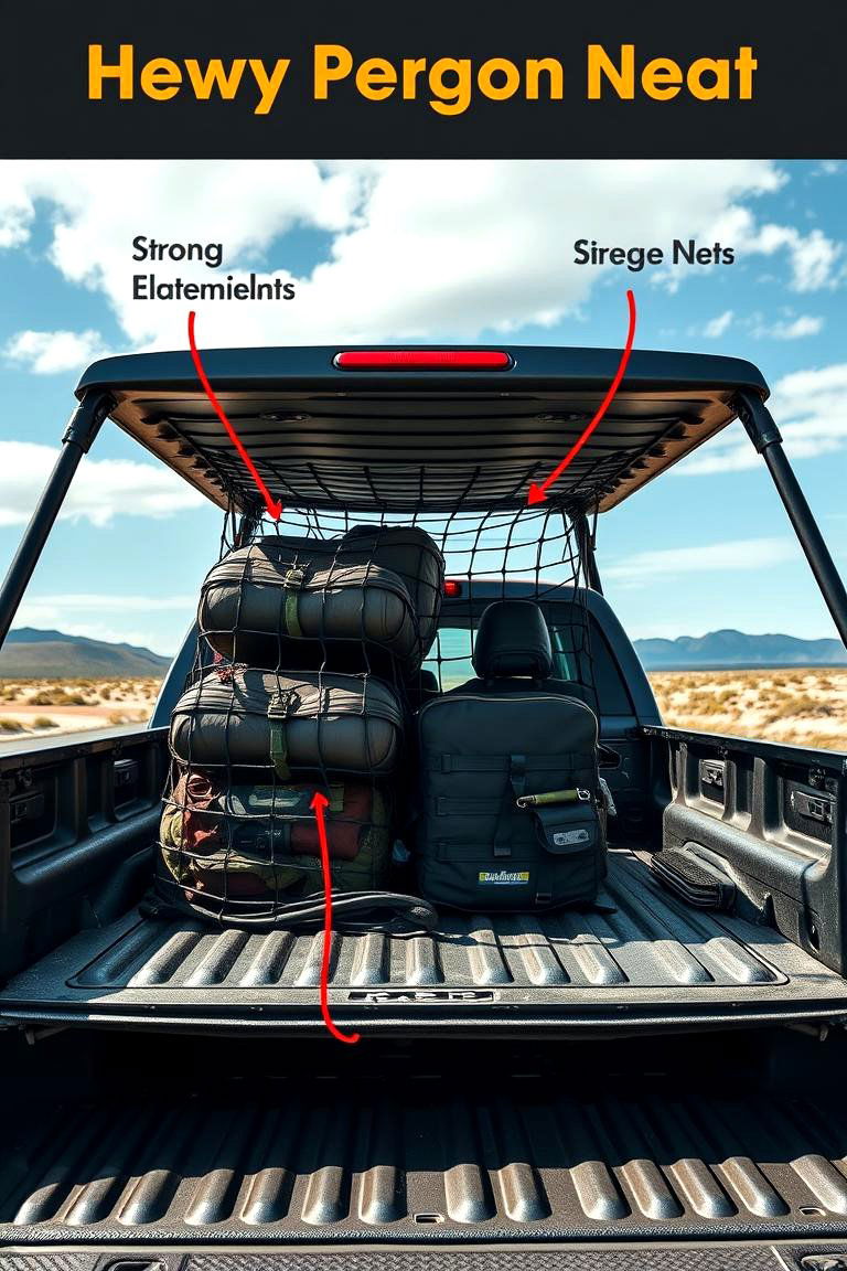 Heavy Duty Cargo Net Storage - 24 Truck Bed Storage Ideas