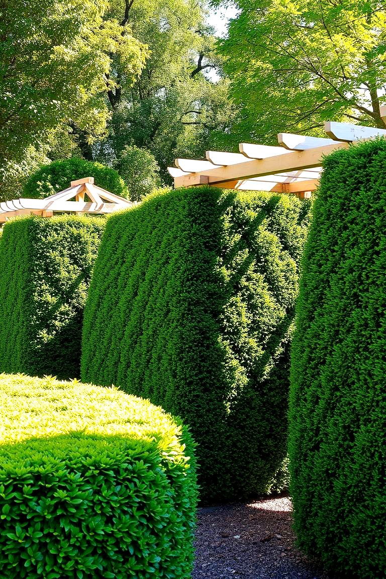 Hedge and Arbor Combination - 24 Temporary Fence Ideas