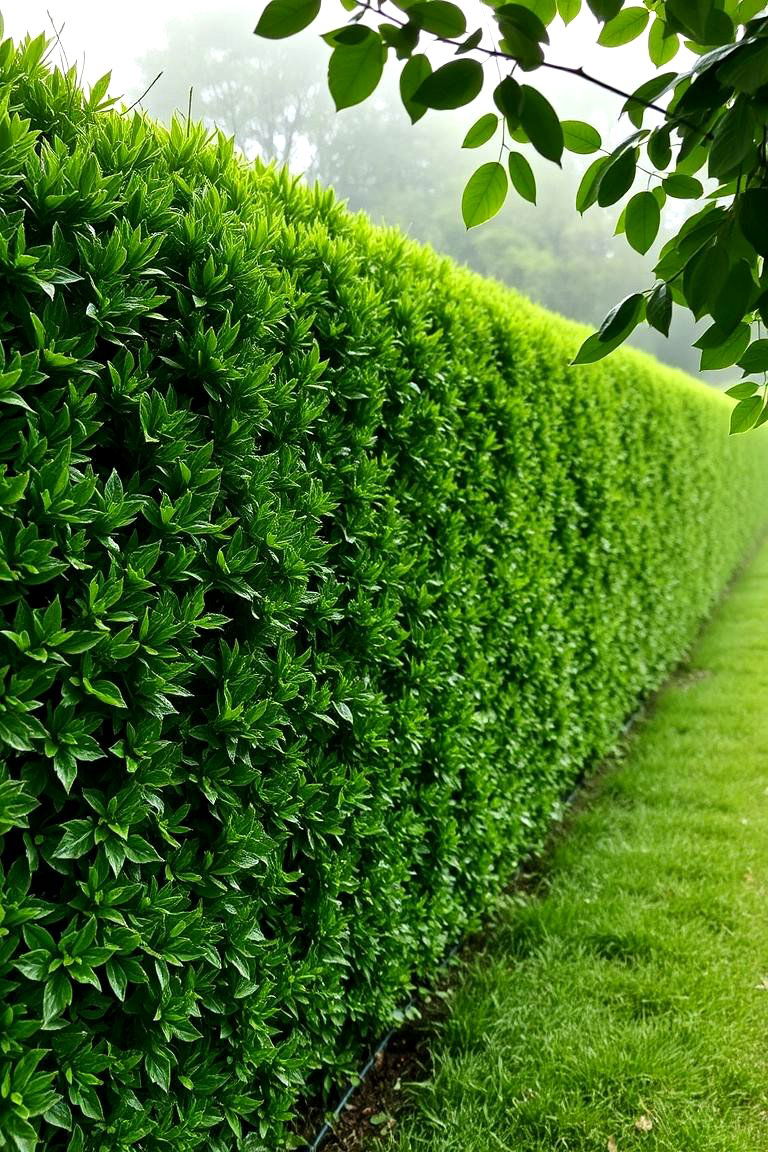 Hedge or Shrub Fence - 24 Farm Fence Ideas
