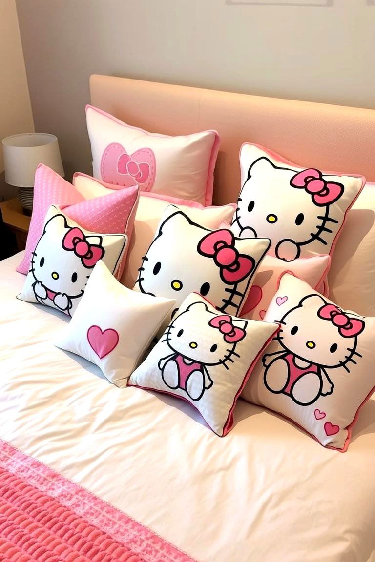 Hello Kitty Decorative Pillows - 24 Hello Kitty Bedroom Ideas
