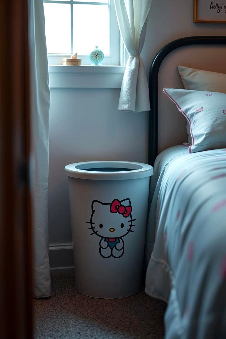 Hello Kitty Themed Trash Can - 24 Hello Kitty Bedroom Ideas