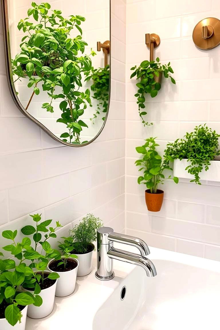 Herb Garden Accents - 24 Greenhouse Bathroom Ideas
