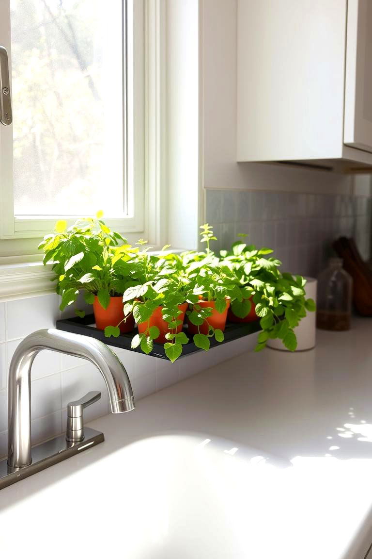 Herb Garden Haven - 24 Kitchen Window Ideas Over Sink