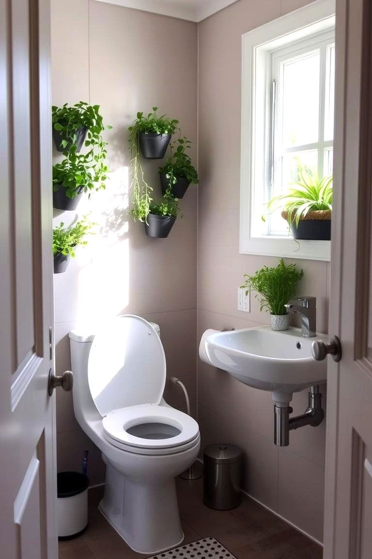 Herb Garden Integration for a Functional Green Space - 24 Small Green Bathroom Ideas