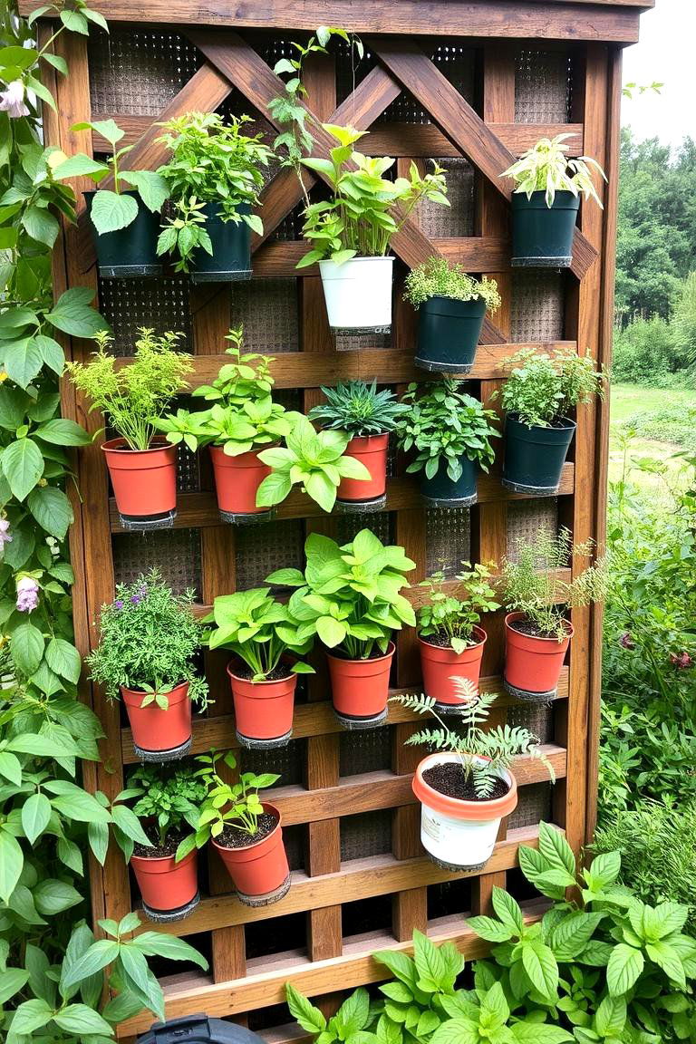 Herb Garden Lattice Structure - 24 Lattice Fence Ideas