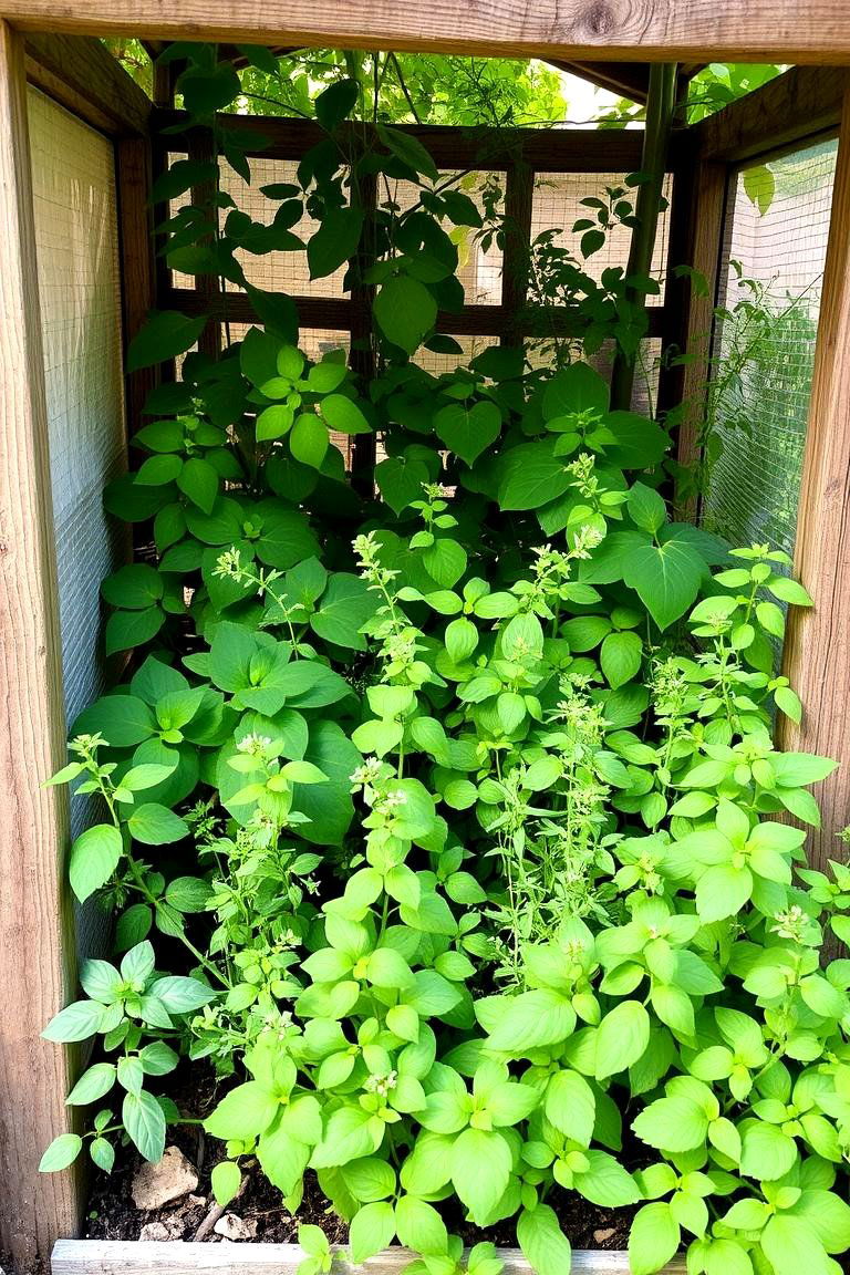 Herb Garden Under Canopy - 24 Garden Shade Ideas