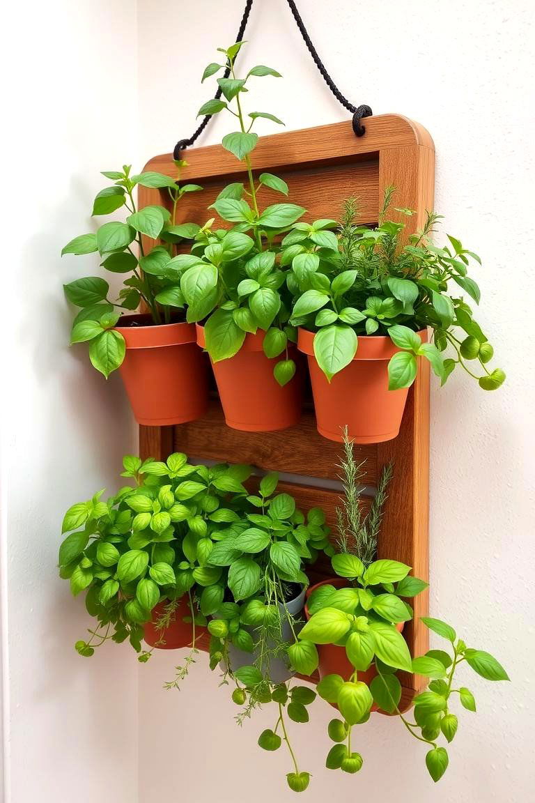 Herb Garden Wall - 24 Kitchen Wall Decor Ideas