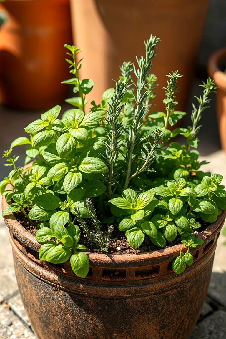 Herb Haven Container Garden - 24 Container Garden Ideas