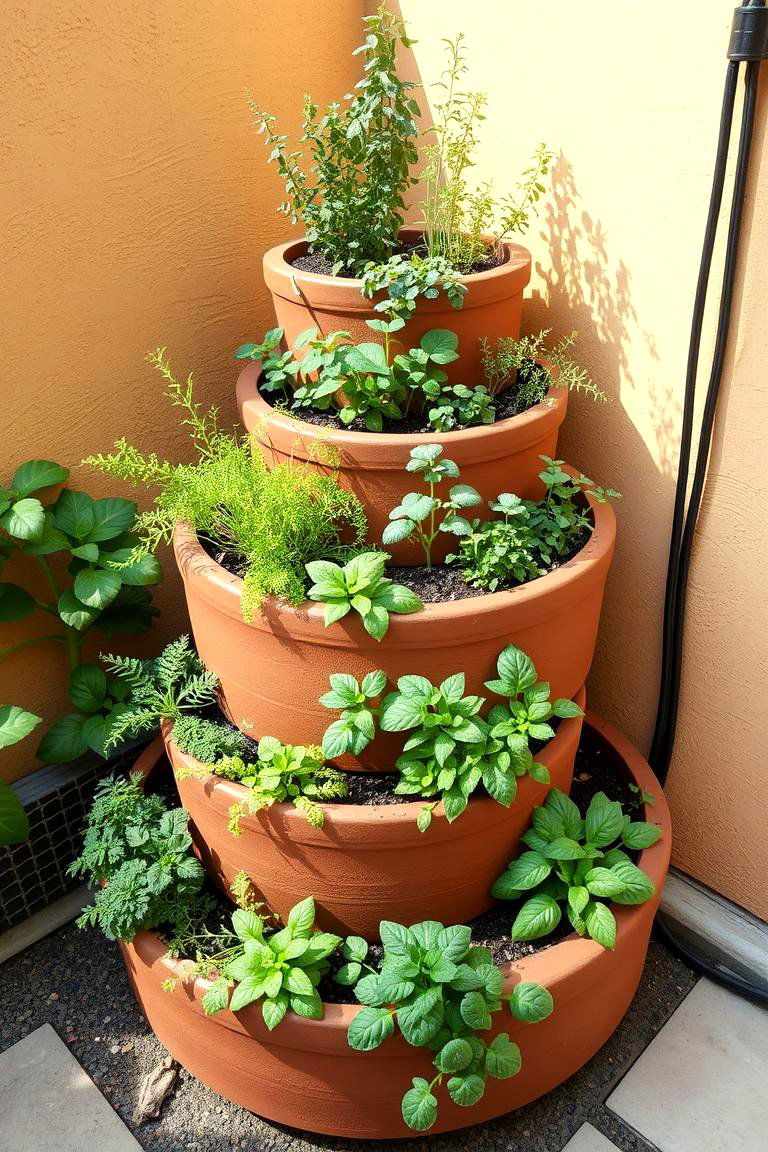 Herb Spiral Garden - 24 Budget Small Garden Ideas