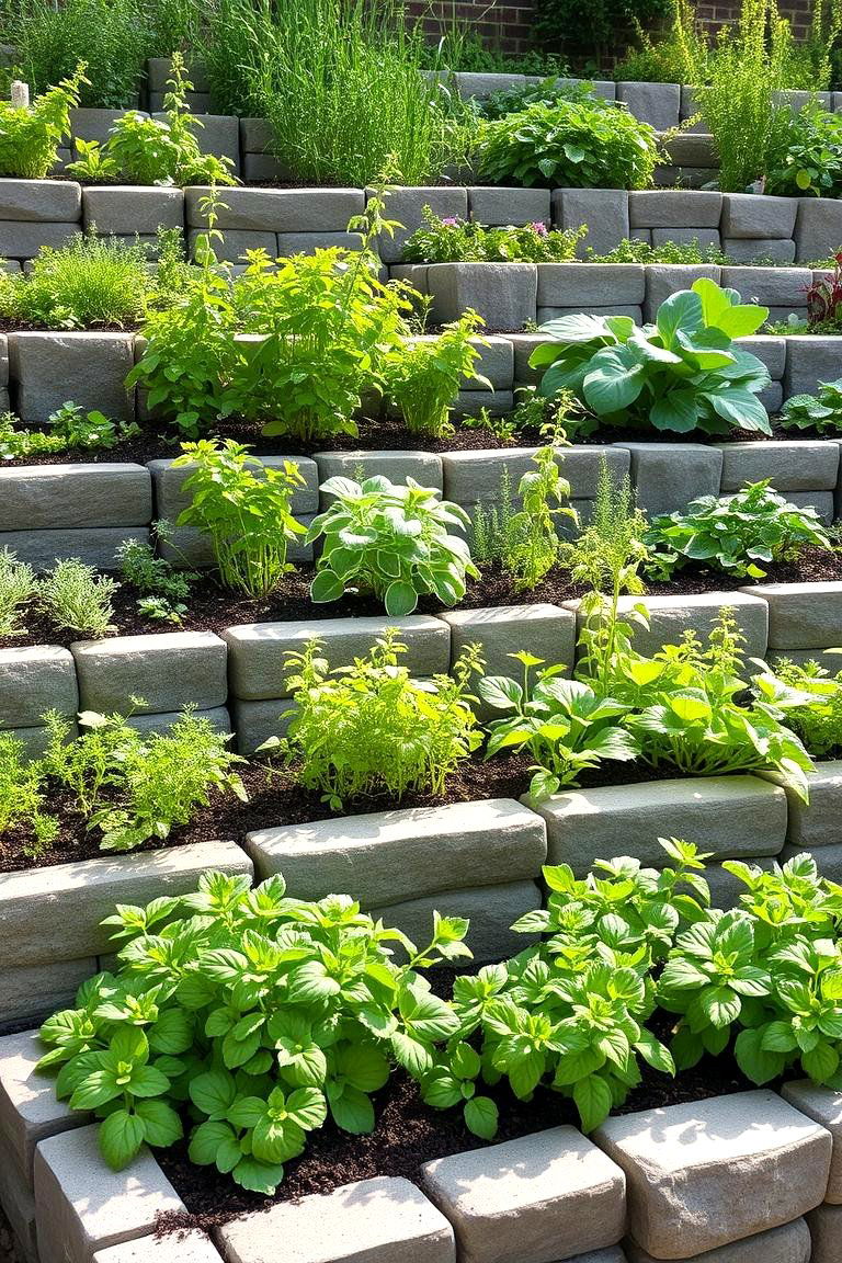Herb Tiered Garden - 24 Tiered Garden Ideas