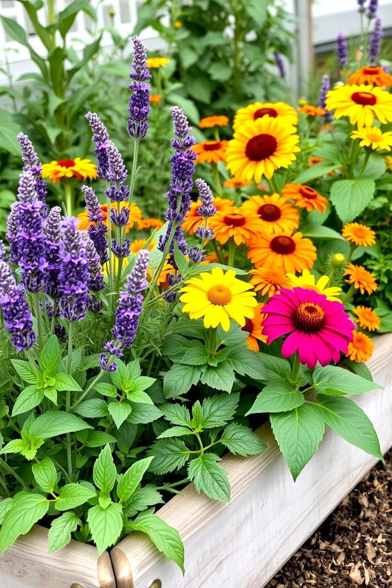 Herb and Flower Combo Garden - 24 Floral Nursery Ideas