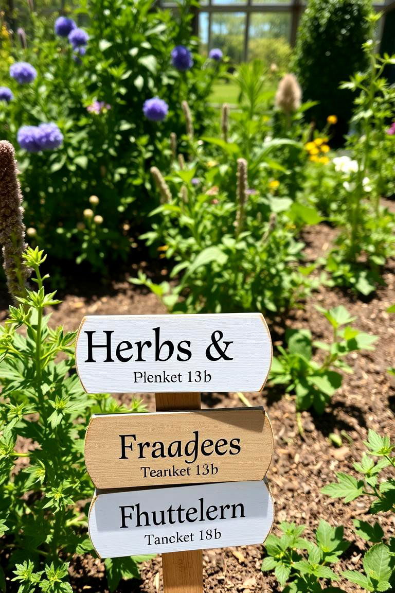 Herb and Spice Label Garden Sign - 24 Garden Sign Ideas