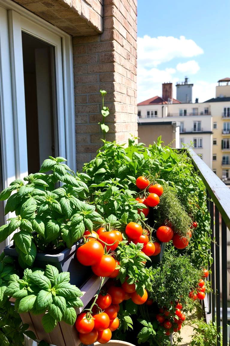Herb and Vegetable Garden - 24 Loft Balcony Ideas