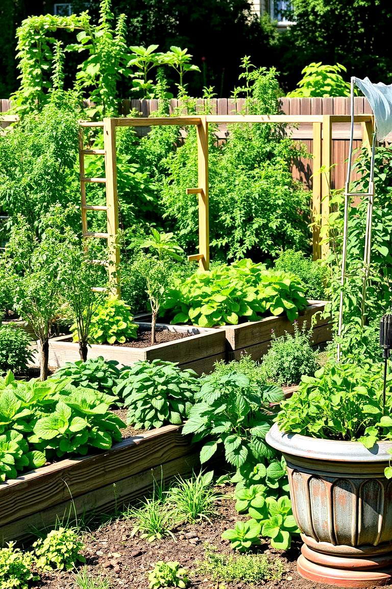 Herb and Vegetable Garden - 24 L Shaped Backyard Ideas