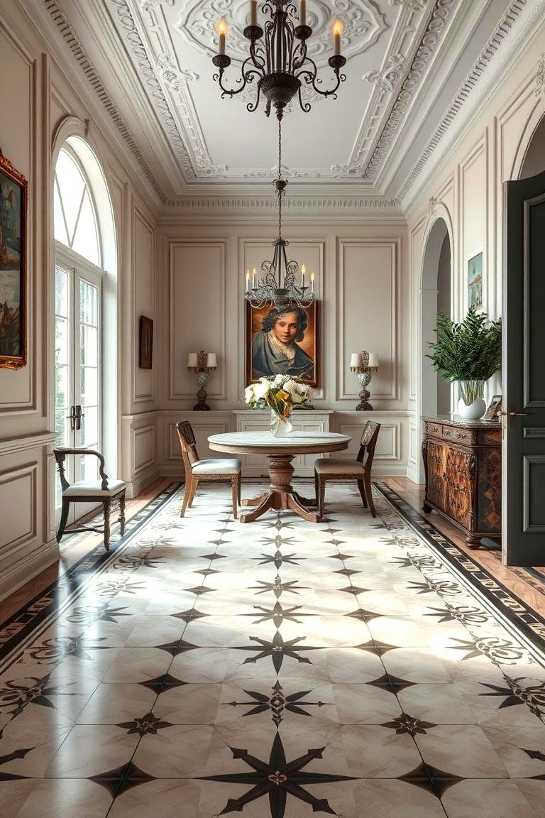 Heritage Flooring Patterns - 24 Craftsman Dining Room Ideas