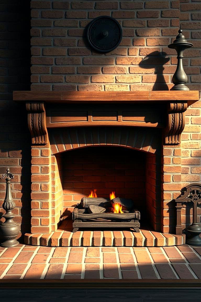Heritage Hearth Design - 24 Rustic Brick Fireplace Ideas