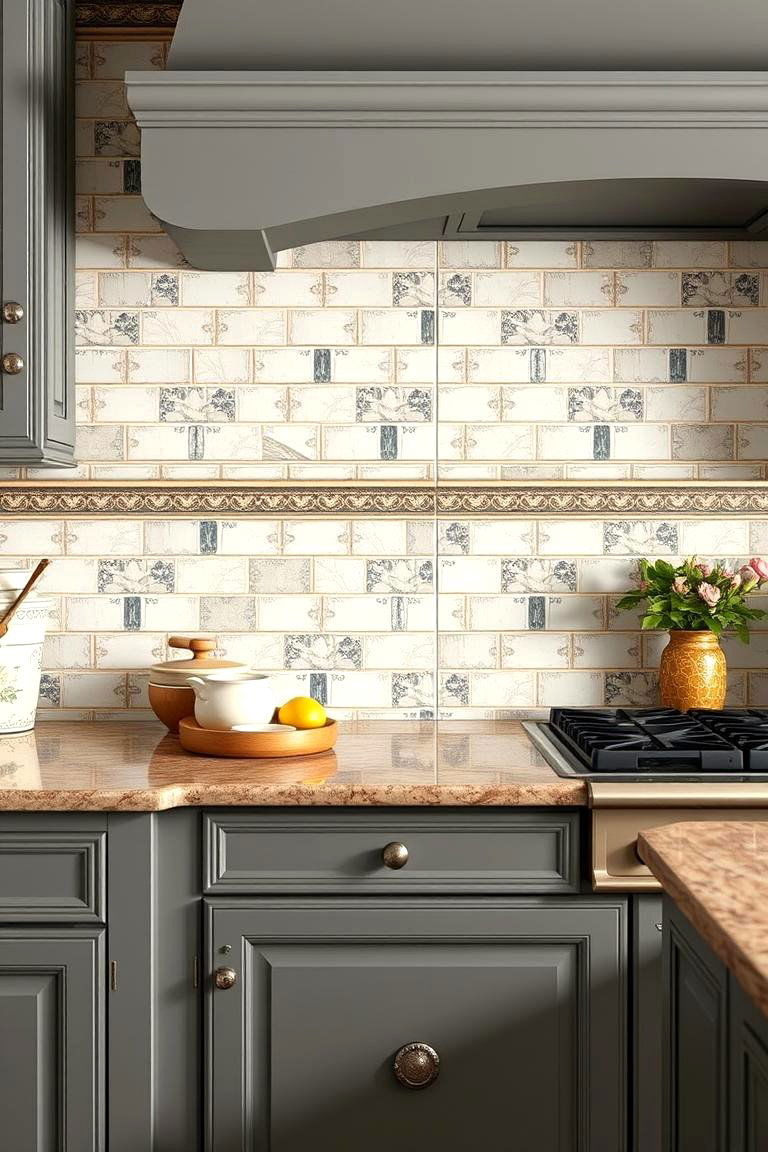 Heritage Inspired Backsplash - 24 Tudor Kitchen Ideas