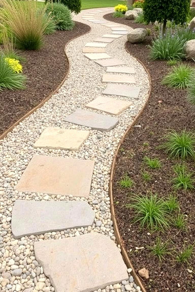 Heritage Stone Fusion - 24 Pea Gravel Walkway Ideas