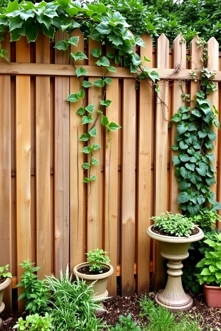 Heritage Wooden Fence Garden - 24 Vintage Garden Ideas