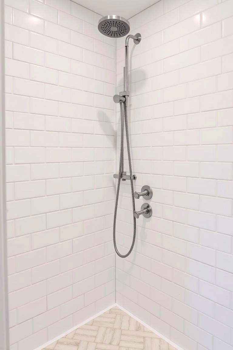 Herringbone Pattern Elegance - 24 Shower Wall Ideas