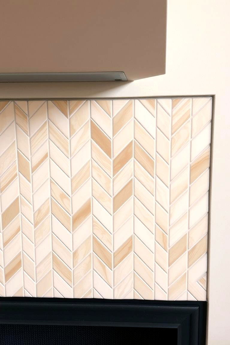 Herringbone Pattern Tiles - 24 Fireplace Tile Ideas