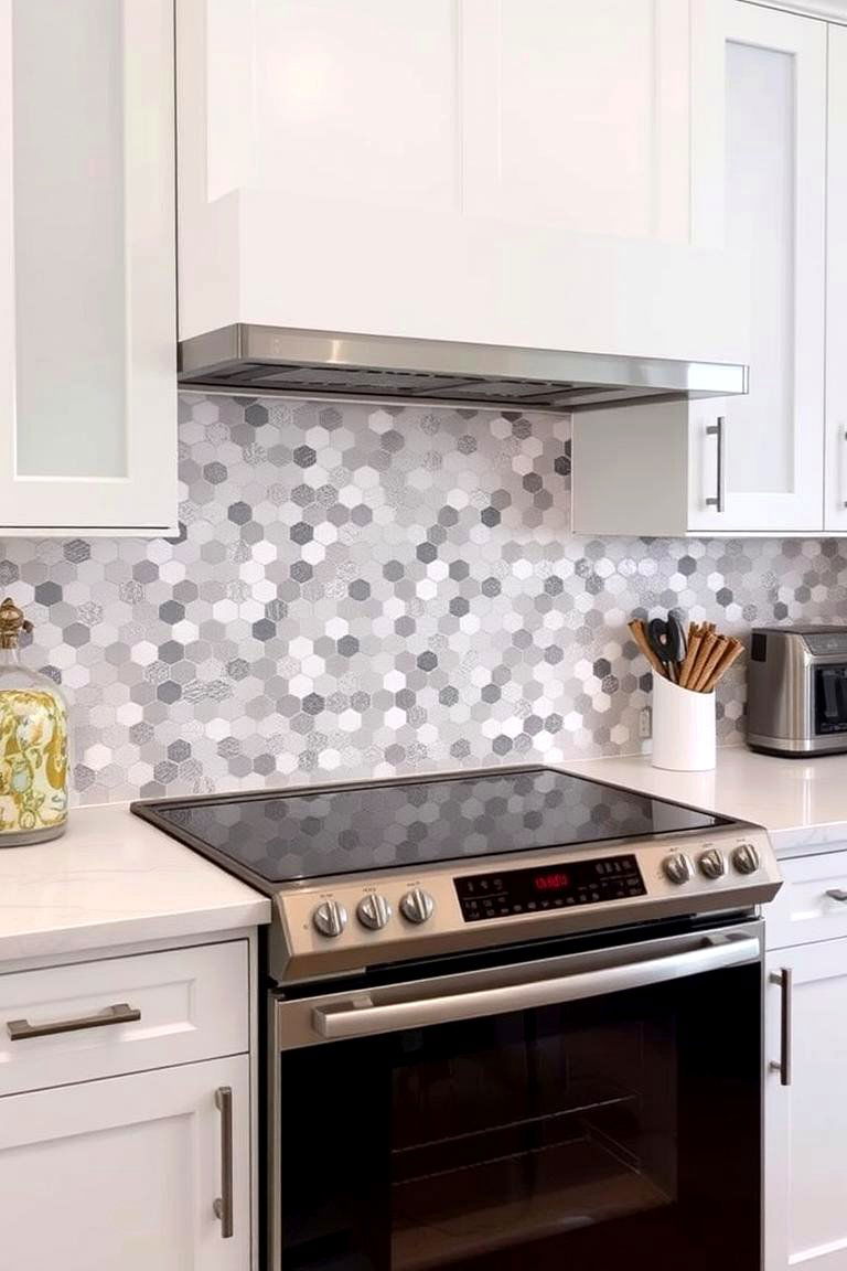 Hexagon Tile Mosaic - 24 Geometric Accent Wall Ideas