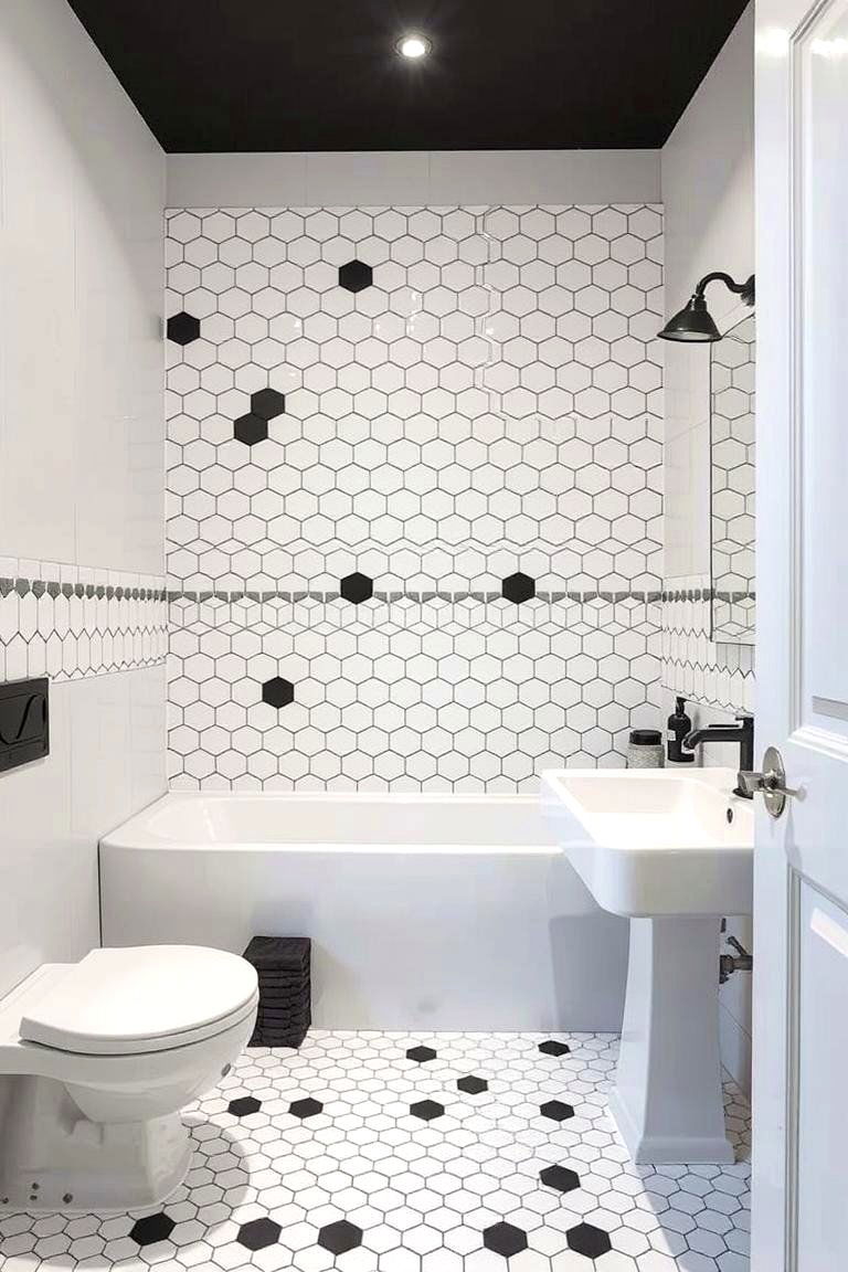 Hexagon Tiles for a Chic and Trendy Look - 24 Bathroom Tile Ideas