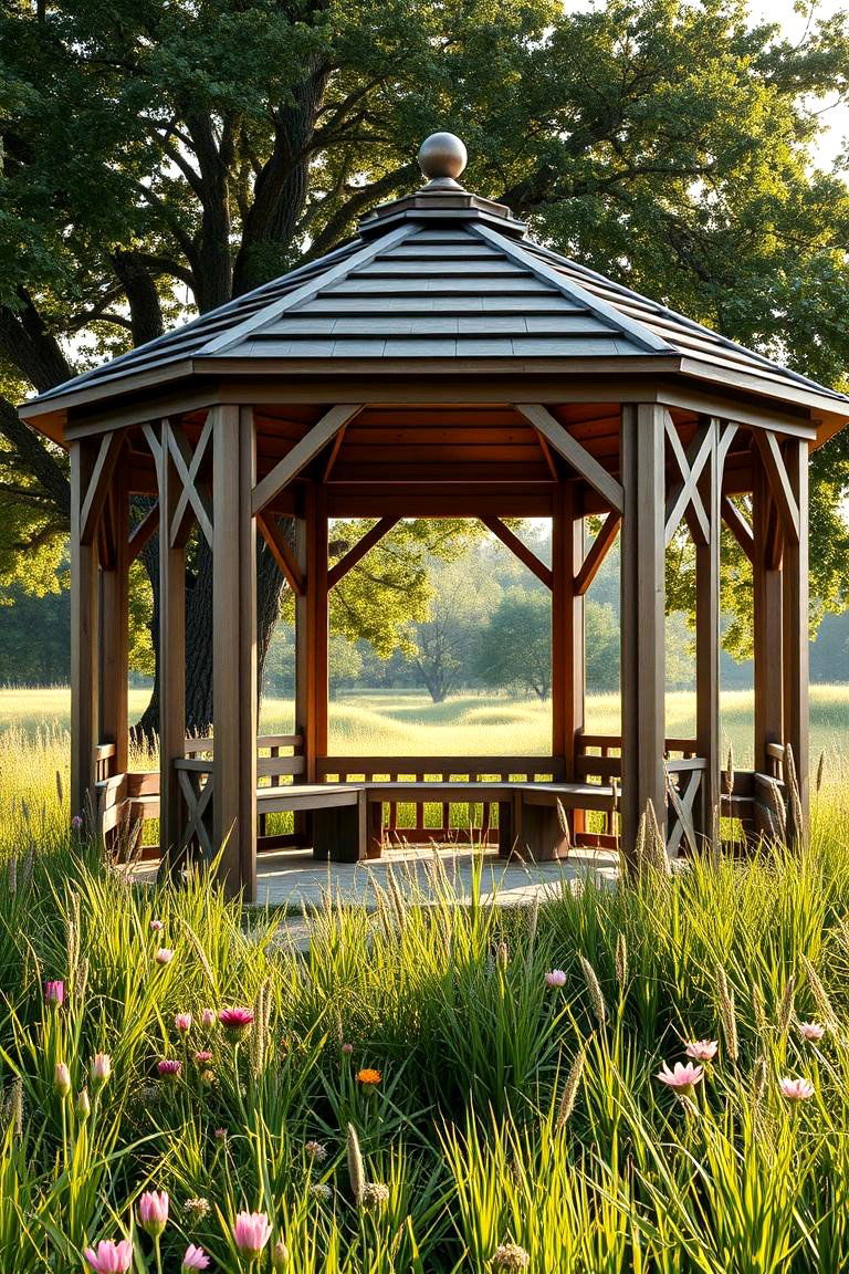 Hexagonal Gazebo - 24 Backyard Gazebo Ideas