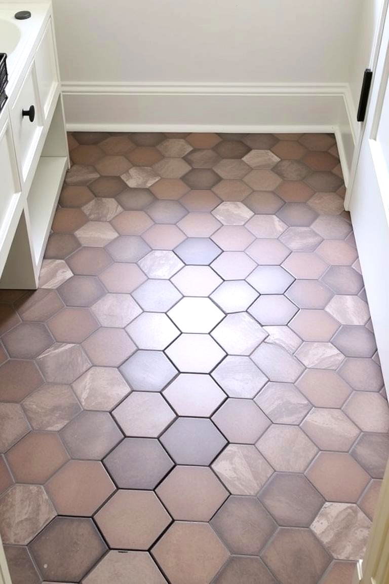 Hexagonal Tiles for a Modern Geometric Touch - 24 Mudroom Tile Floor Ideas