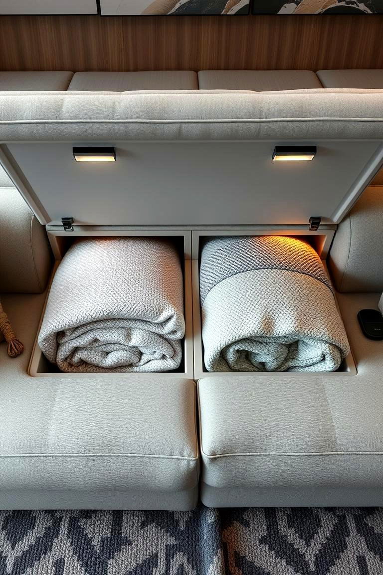 Hidden Compartment Sofa - 24 Blanket Storage Ideas