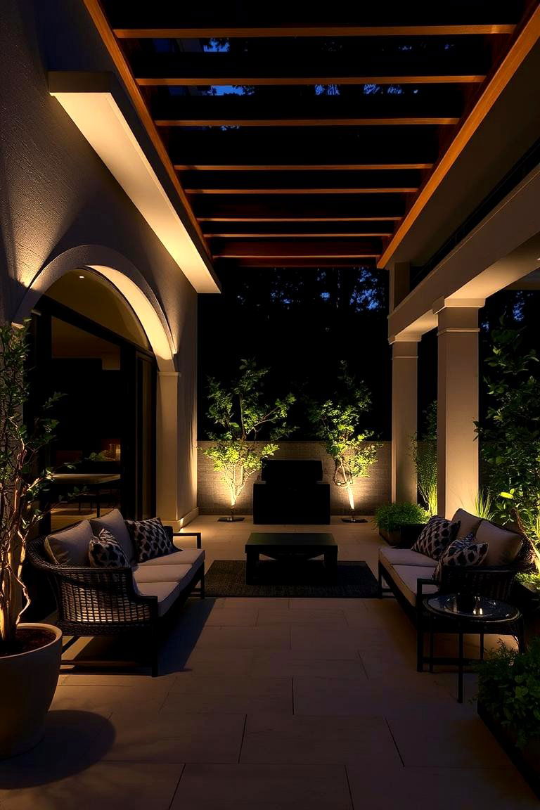 Hidden Cove Lighting - 24 Covered Patio Lighting Ideas