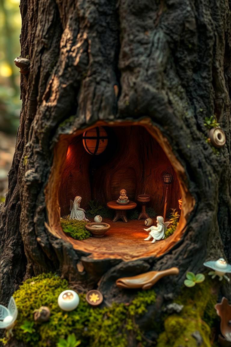 Hidden Fairy Hideaway - 24 Tree Stump Fairy Garden Ideas