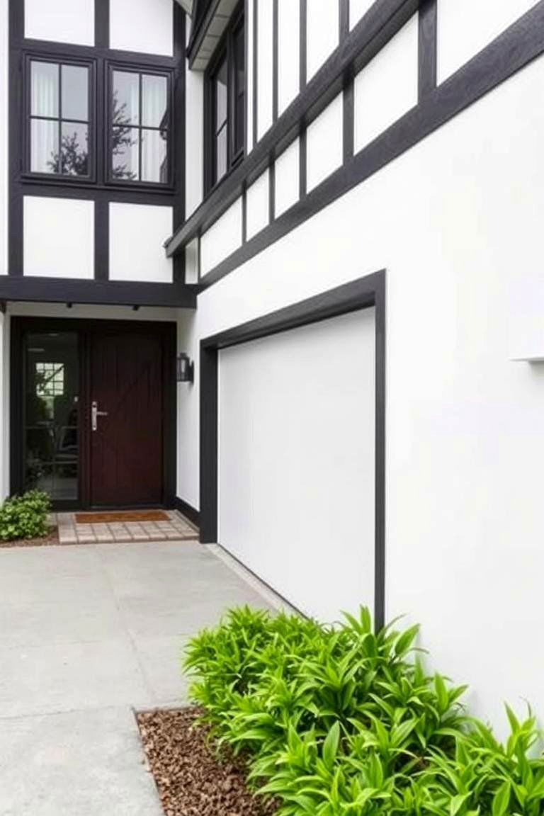 Hidden Garage Doors - 24 Modern Tudor Exterior Inspiration