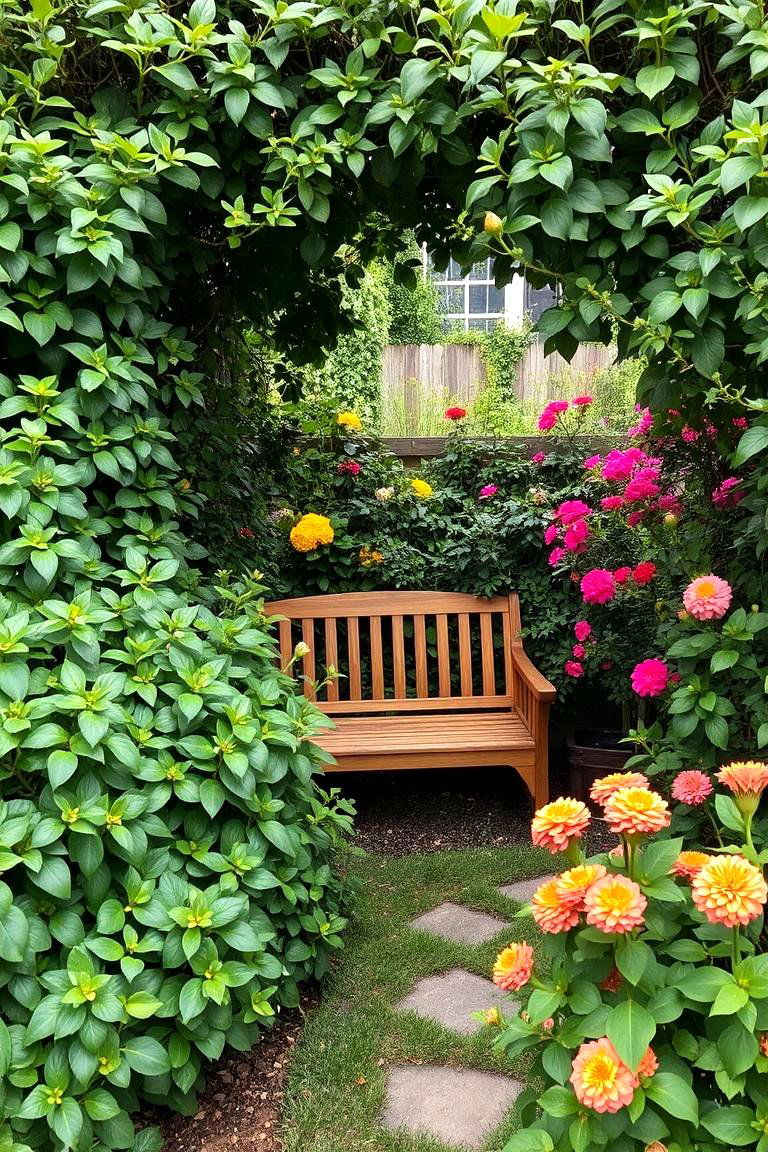Hidden Garden Nook Seating - 24 Garden Seating Ideas