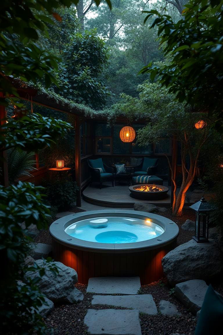 Hidden Gem Sunken Hot Tub - 24 Sunken Hot Tub Ideas